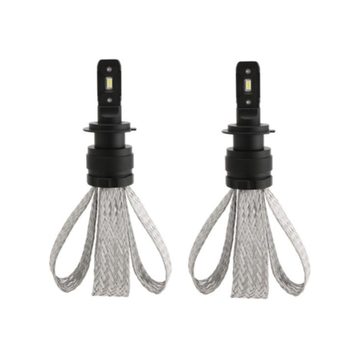 Set 2 leduri H3 pentru far auto 40W Xenon Bright, 4000 Lm 12/24V 6000k