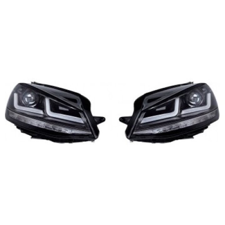 Комплект 2 LED фара за VW Golf VII (2012-2016) Черен LEDriving Xenon / позиция Халоген Osram