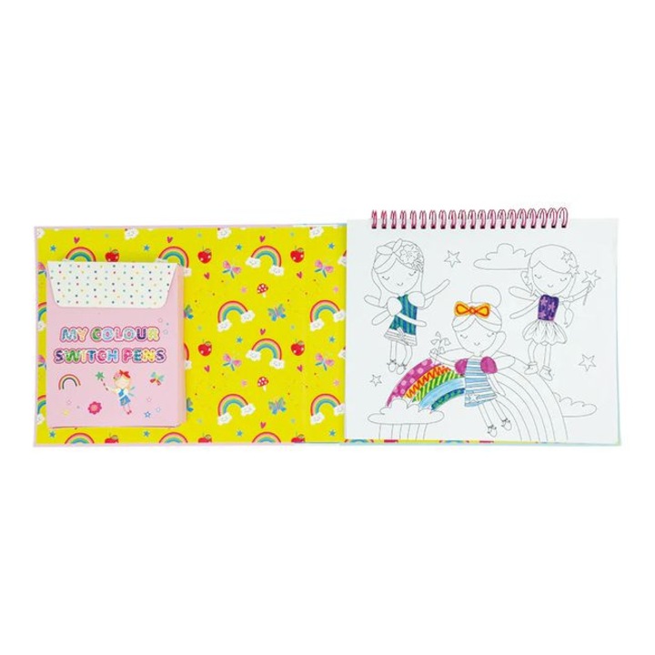 Floss & Rock színező készlet, 6 színes ceruza, 1 könyv, 24x19,5x3cm