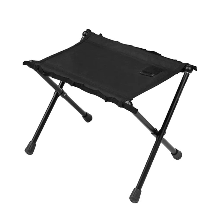 Scaun pliabil, din aliaj de aluminiu, negru, pentru camping