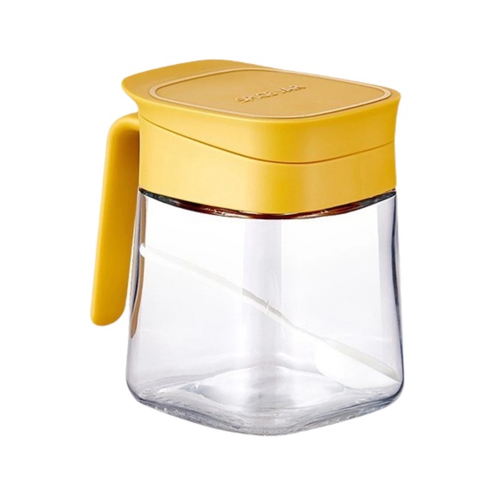 Комплект от 3 стъклени буркана за подправки, живи цветове, компактен размер