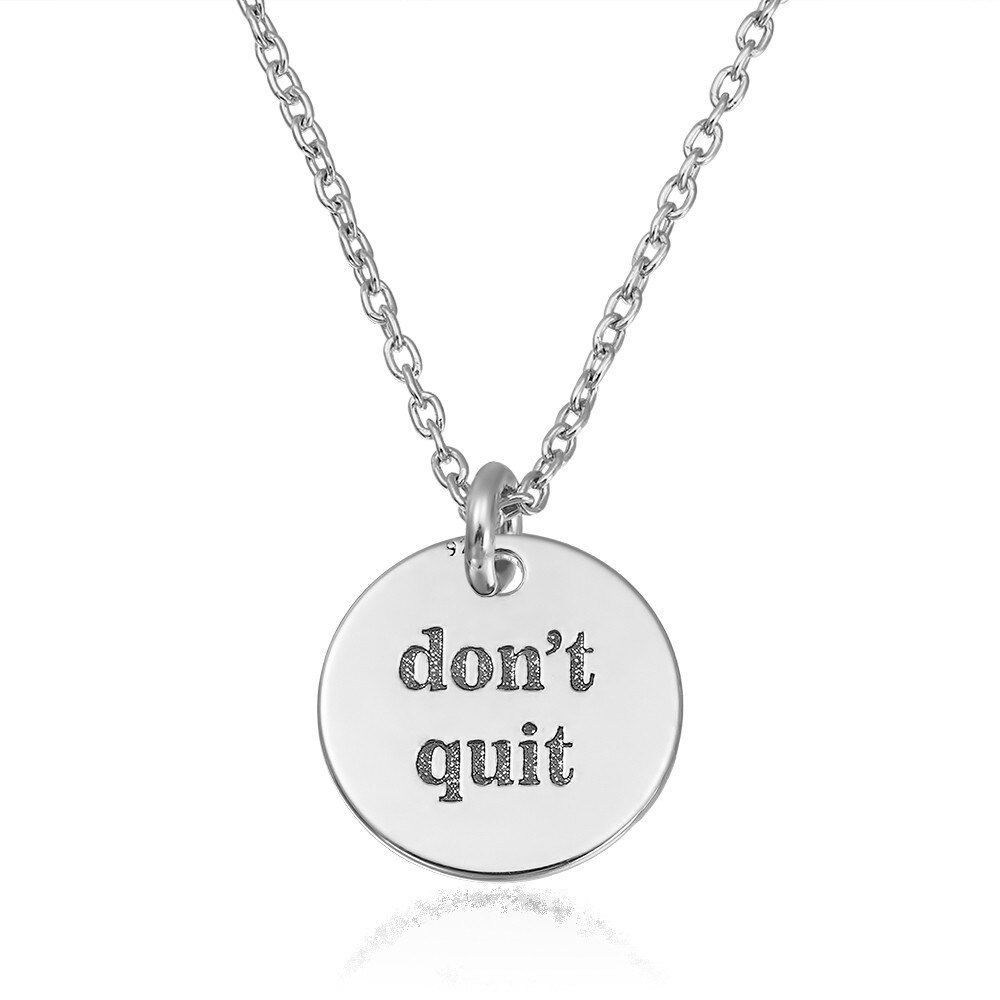 Colier Argint 925 placat cu rodiu - Don't Quit
