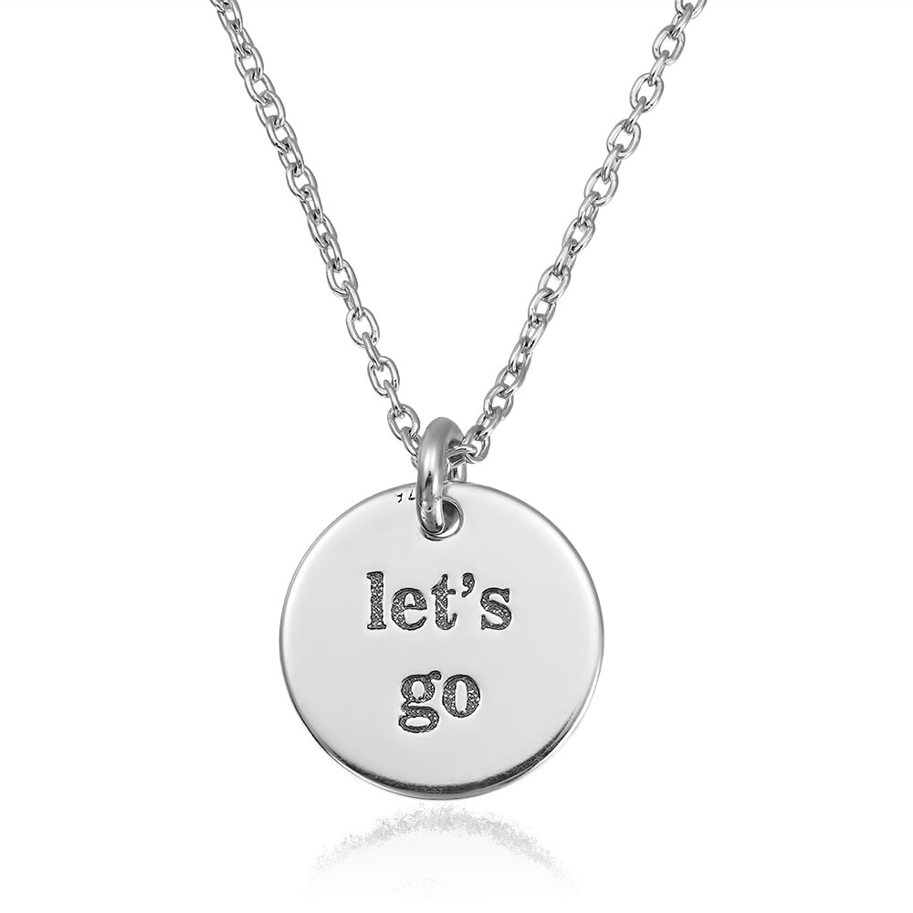 Colier Argint 925 placat cu rodiu - Let's go