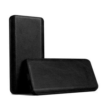 Baterie externa eleganta, slim, din piele naturala, 6000mAh, incarcare USB - iCarer Vintage Curved, culoare Negru Baterie externa eleganta, slim, din piele naturala, 6000mAh, incarcare USB - iCarer Vintage Curved, culoare Negru