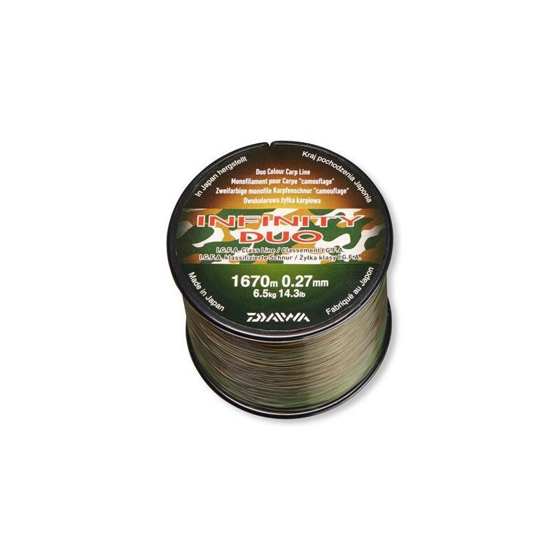 Fir Monofilament Daiwa Infinity Duo Camo 840m-1670m 0.27 mm