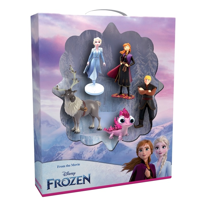 Комплект с колекционерски фигурки, Walt Disney, Bullyland, Disney 100 Platinum Frozen, 5бр