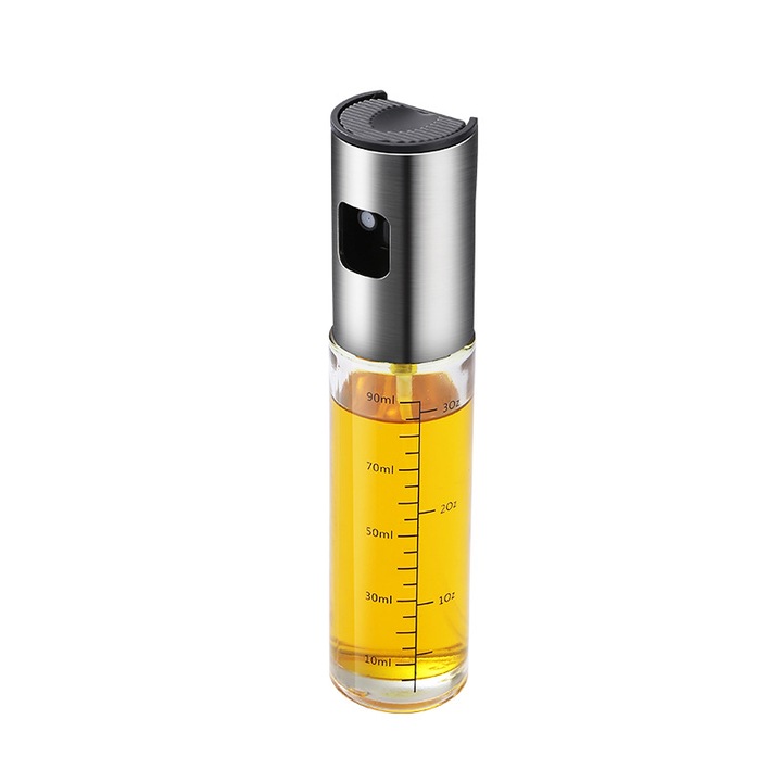 Spray de ulei pentru gatit, 100ml, sticla transparenta, design ergonomic, pentru salate si gatit