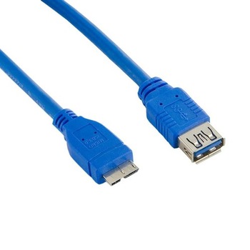 Cablu USB 3.0 AF- Micro BM 4m, albastru,08974 Cablu USB 3.0 AF- Micro BM 4m, albastru,08974