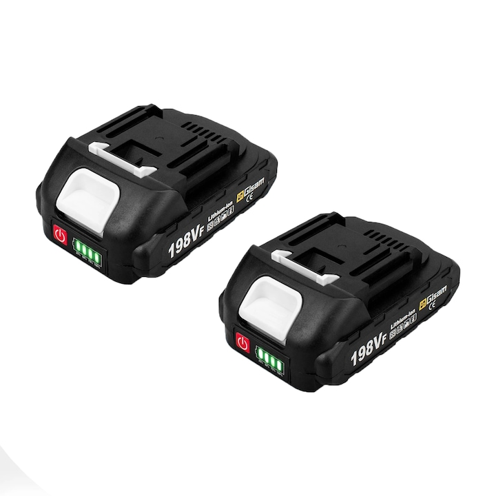 Akkumulátorkészlet GISAM 198VF akkumulátoros láncfűrészhez, 7500mAh, V18, V24, V36 osztályú akkumulátorokat használó szerszámokkal kompatibilis, 2 db
