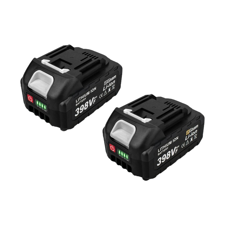 Akkumulátorkészlet GISAM 398VF akkumulátoros láncfűrészhez, 15000mAh, V18, V24, V36 osztályú akkumulátorokat használó szerszámokkal kompatibilis, 2 db
