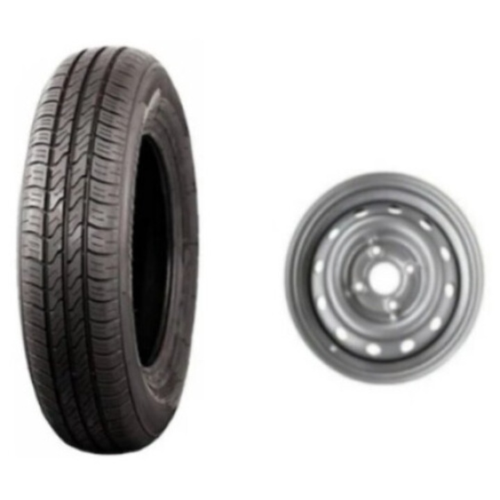 Roata Completa, Janta 4JX13 4/57/100 ET30 + Anvelopa Remorca Security AW418 155/80 R13 84N