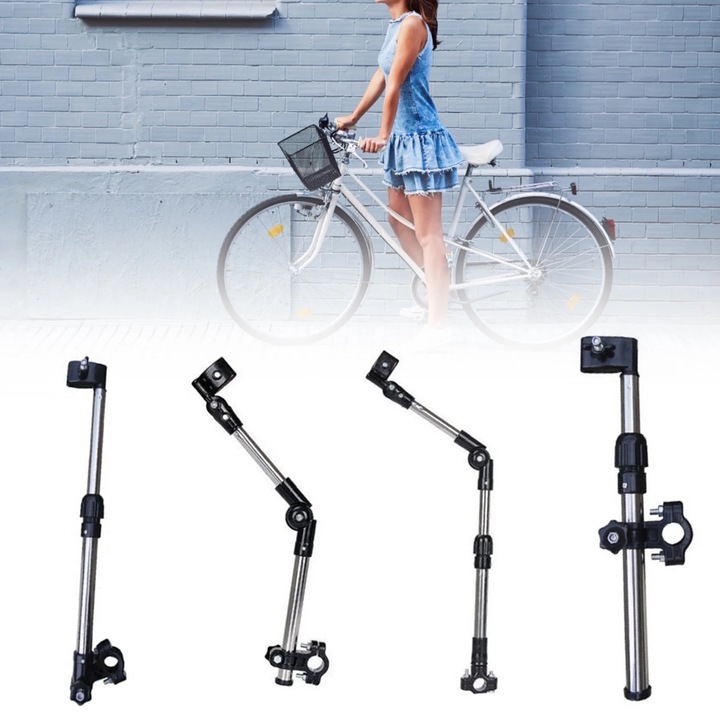 Телескопична стойка за чадър, метална, регулируема, 46x52 см, комплект от 4 стила