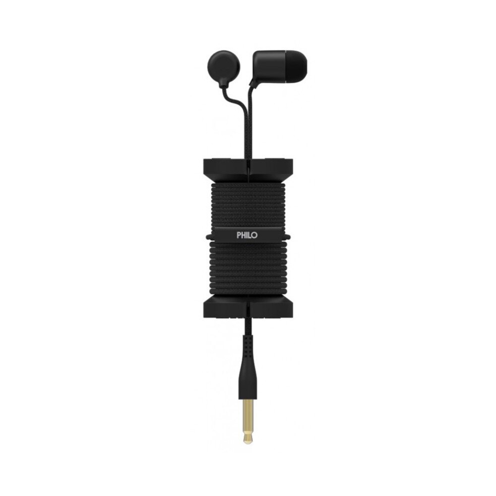 Casti audio In-ear cu microfon Philo SPOOL EARPHONES, Negru