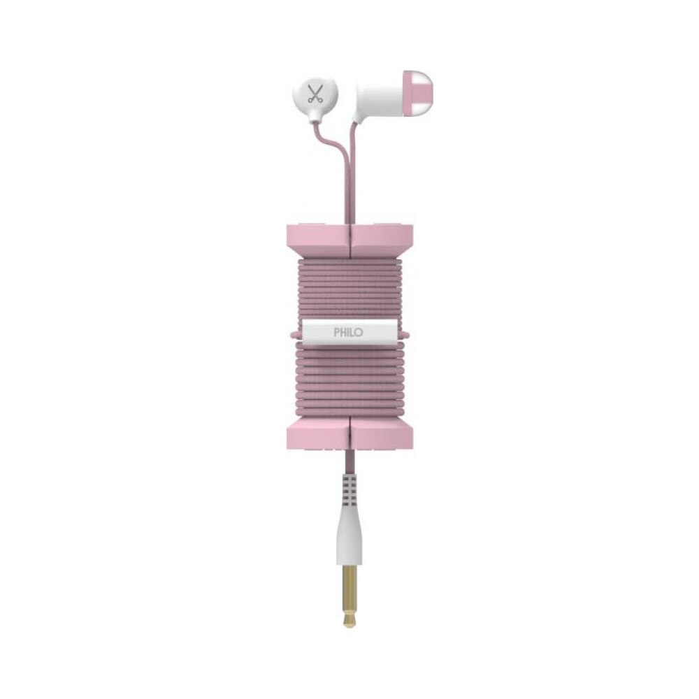Casti audio In-ear cu microfon Philo SPOOL EARPHONES, Rose Gold