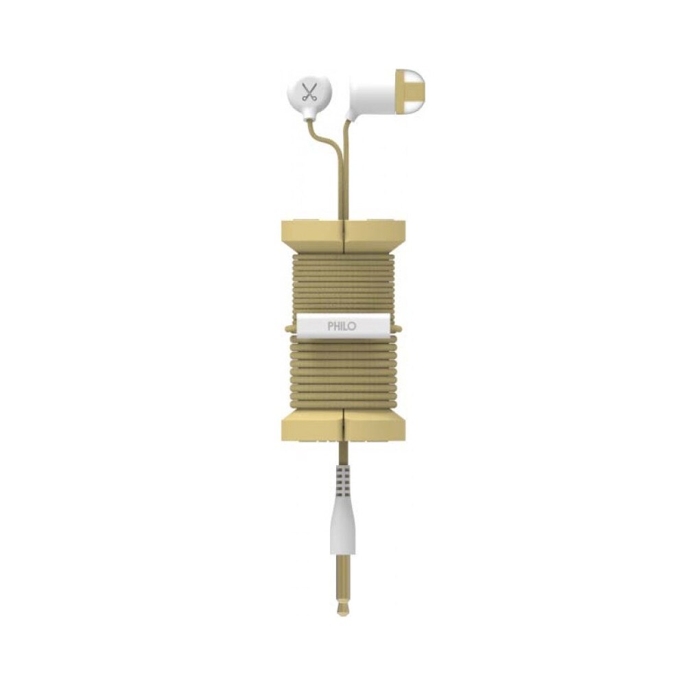 Casti audio In-ear cu microfon Philo SPOOL EARPHONES, Gold