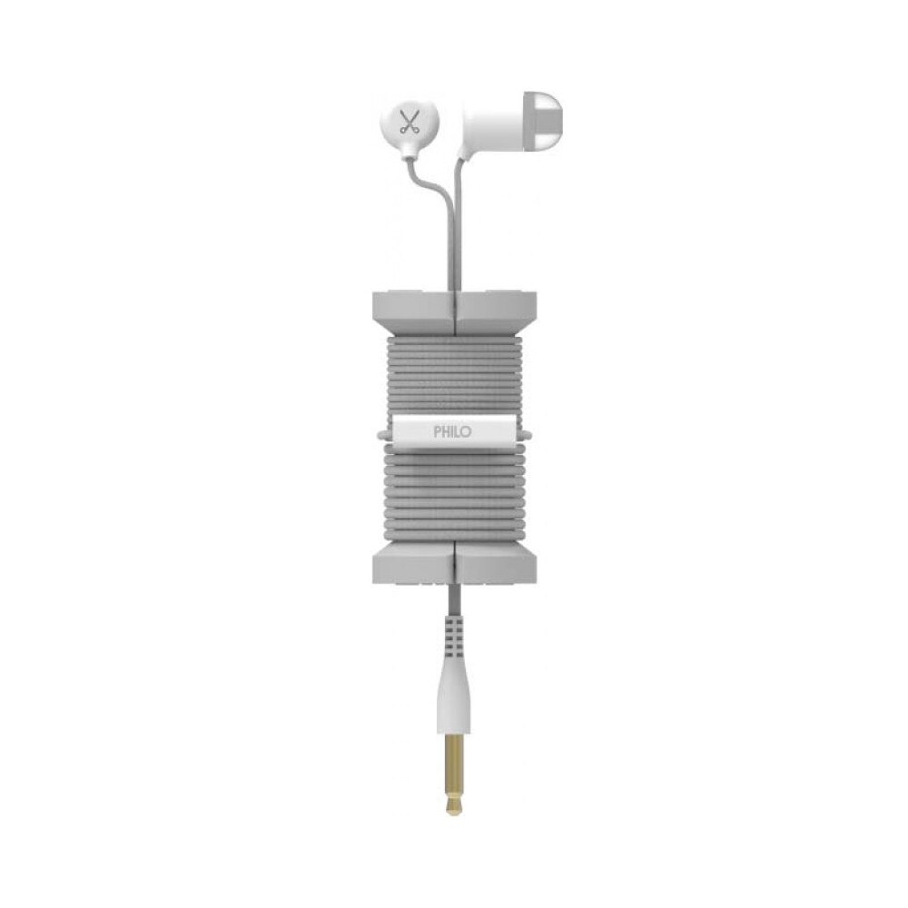 Casti audio In-ear cu microfon Philo SPOOL EARPHONES, Silver