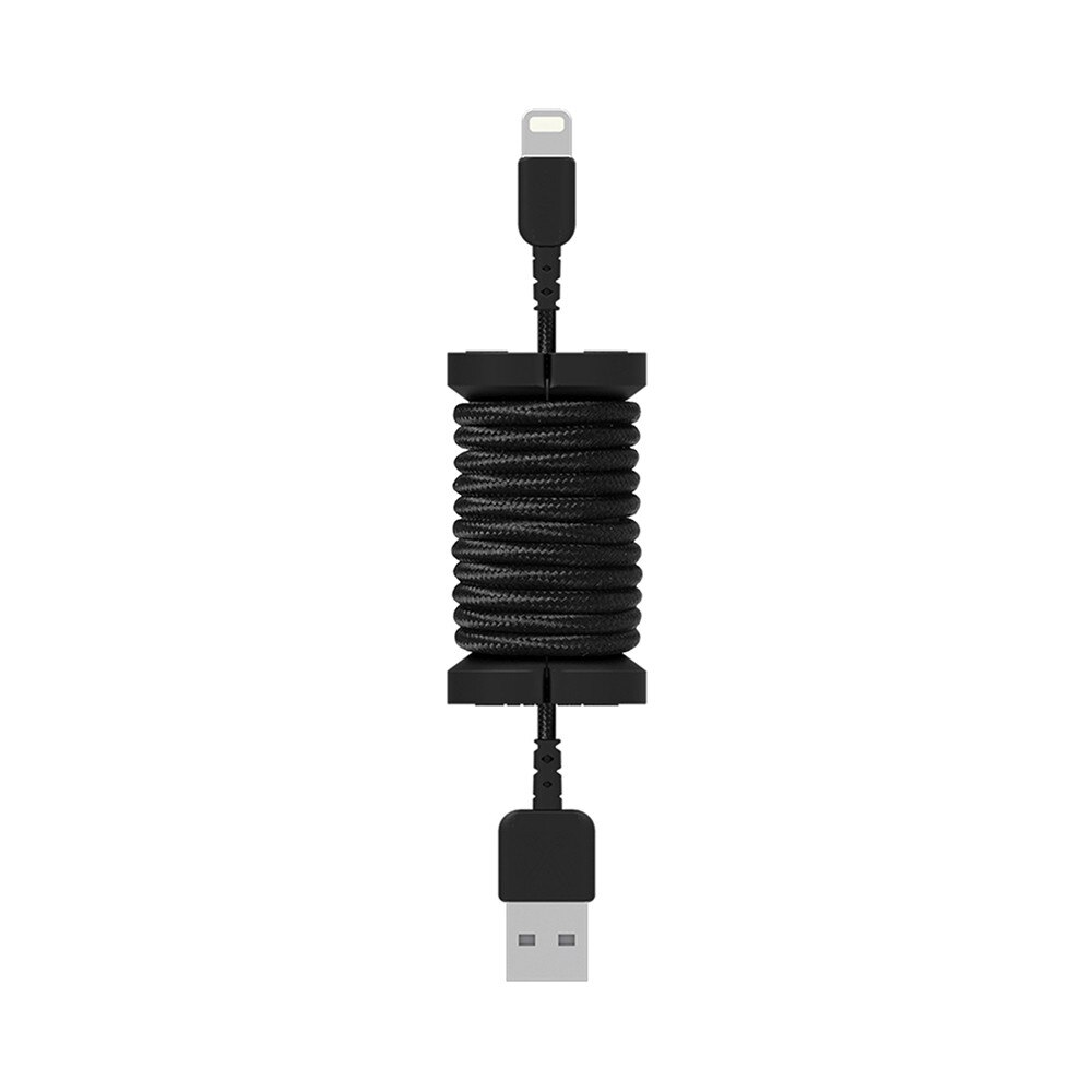Cablu de date lightning, MFI, pentru iPhone, Philo SPOOL CABLE, 1m, Negru