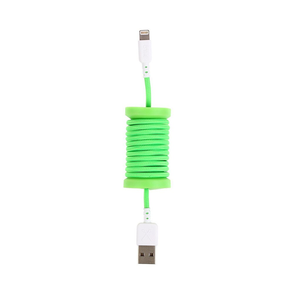 Cablu de date lightning, MFI, pentru iPhone, Philo SPOOL CABLE, 1m, Verde
