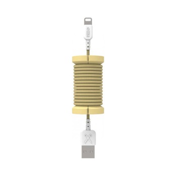 Cablu de date lightning, MFI, pentru iPhone, Philo SPOOL CABLE, 1m, Gold Cablu de date lightning, MFI, pentru iPhone, Philo SPOOL CABLE, 1m, Gold
