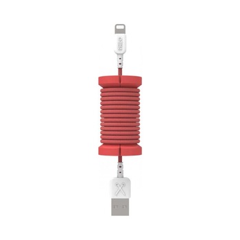 Cablu de date lightning, MFI, pentru iPhone, Philo SPOOL CABLE, 1m, Rosu Cablu de date lightning, MFI, pentru iPhone, Philo SPOOL CABLE, 1m, Rosu