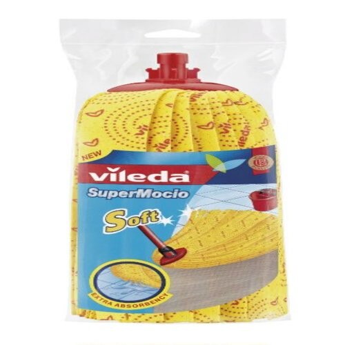 Rezerva pentru mop Vileda supermocio, F25263Soft (galben), 30% micro-fibre