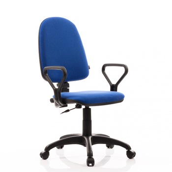 Scaun ergonomic CONFORT 50 LUX, baza PP, contact permanent, brate fixe, stofa, Albastru, QMOBILI Scaun ergonomic CONFORT 50 LUX, baza PP, contact permanent, brate fixe, stofa, Albastru, QMOBILI