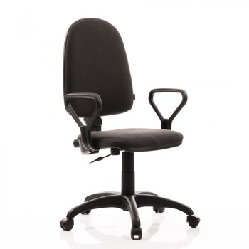 Scaun ergonomic CONFORT 50 LUX, baza PP, contact permanent, brate fixe, stofa, Gri inchis, QMOBILI Scaun ergonomic CONFORT 50 LUX, baza PP, contact permanent, brate fixe, stofa, Gri inchis, QMOBILI