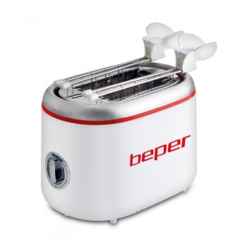 Prajitor de paine XXL, 850W, grad de rumenire ajustabil, tava pentru firimituri detasabila, fante largi, Beper, 90.855 Prajitor de paine XXL, 850W, grad de rumenire ajustabil, tava pentru firimituri detasabila, fante largi, Beper, 90.855