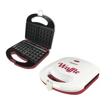 Aparat de facut vafe/gofre, 780W, capacitate de preparare 2 bucati, indicator luminos, carcasa din bachelita, maner rece la atingere, termostat, functie blocare, Beper, BT.602H, Rosu/Alb Aparat de facut vafe/gofre, 780W, capacitate de preparare 2 bucati, indicator luminos, carcasa din bachelita, maner rece la atingere, termostat, functie blocare, Beper, BT.602H, Rosu/Alb