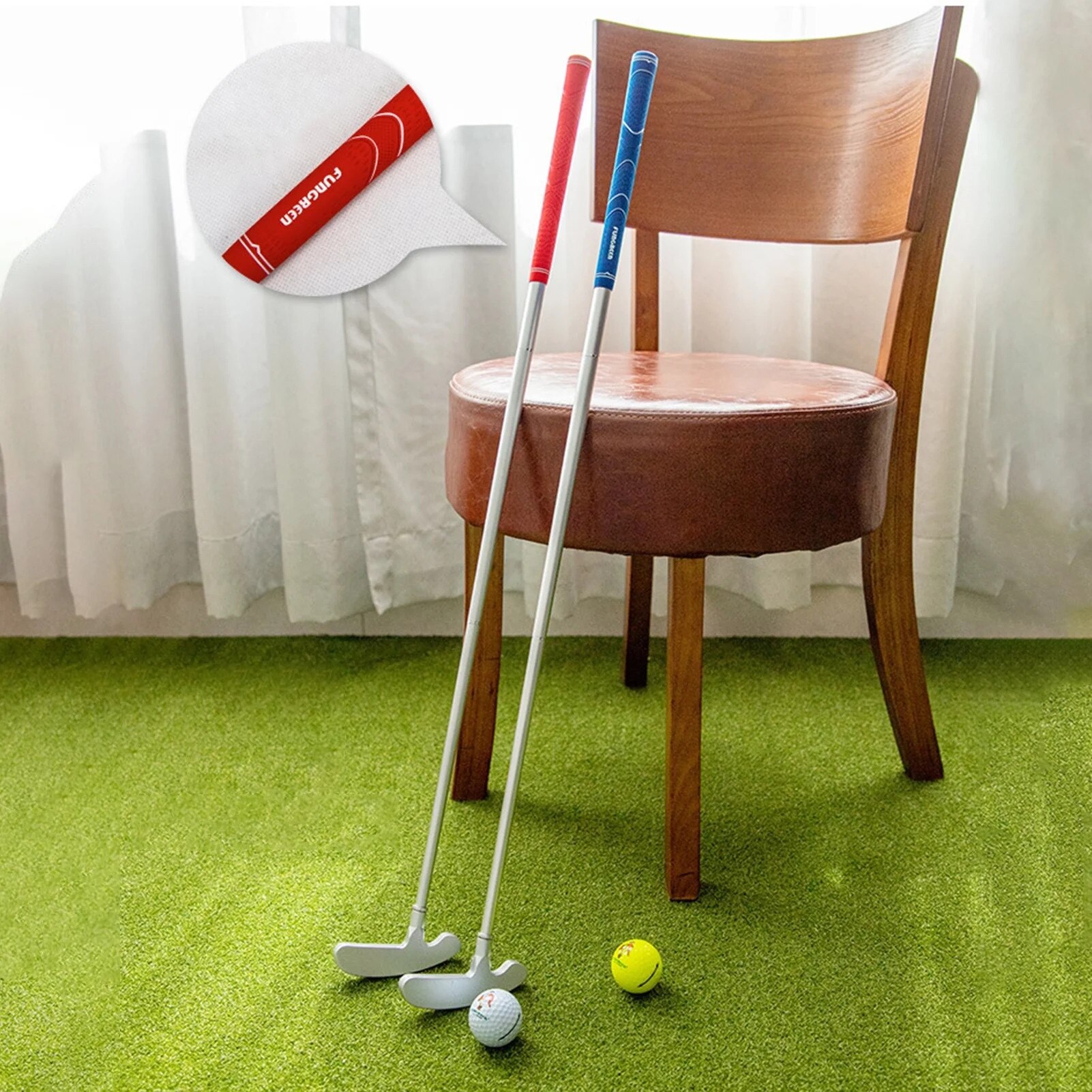 Putter golf, 86.5cm, albastru si rosu, set detasabil - eMAG.ro