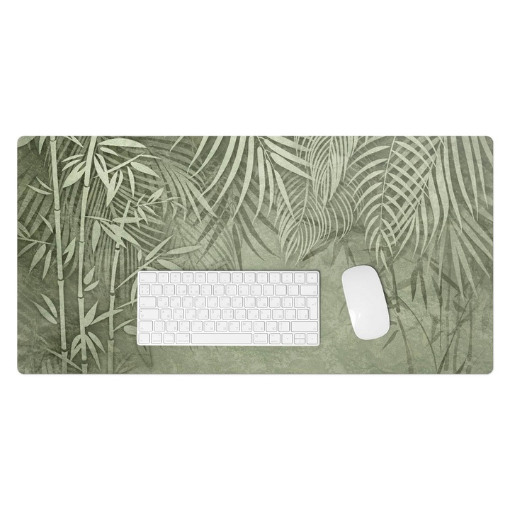 Mapa birou, Wallfluent, Frunze tropicale, Verde, 90x45 cm, 010250300040100282779