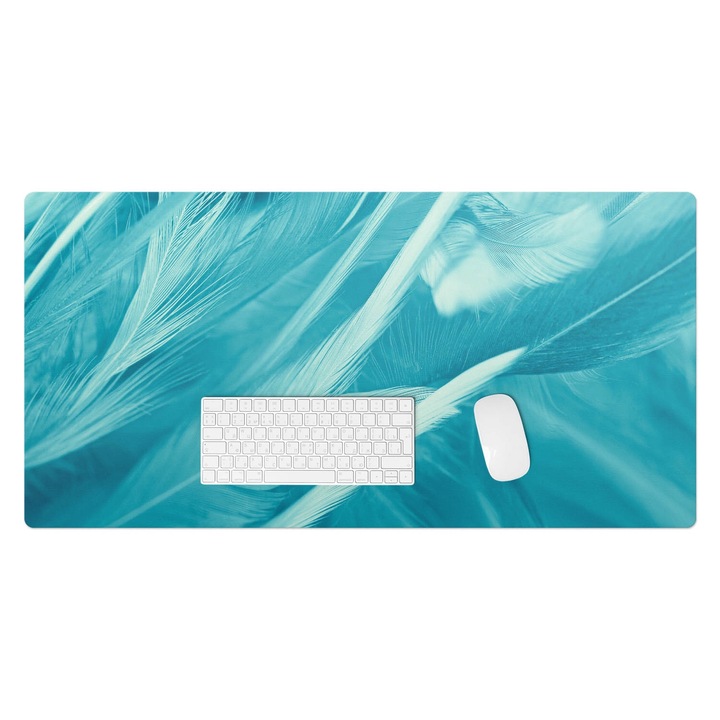 Mapa de birou, Wallfluent, Pene delicate, Turcoaz, 100x50 cm, 010250300020100075174
