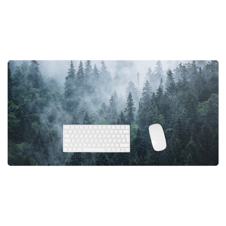 Mapa birou, Wallfluent, Padure de conifere cetoasa, Verde, 100x50 cm, 010250300020100074703