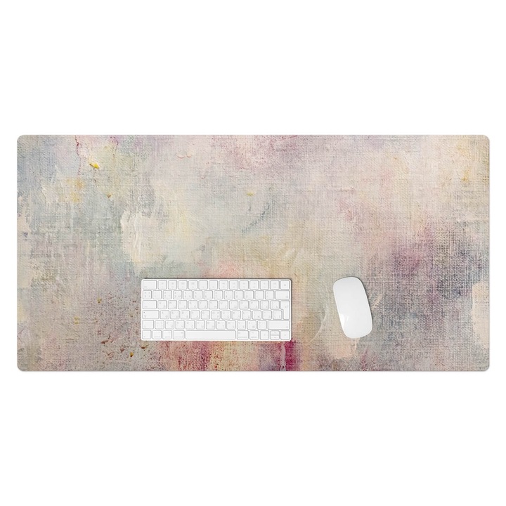 Mapa de birou, Wallfluent, Abstractia pastelului, Bej, 100x50 cm, 010250300020100031142