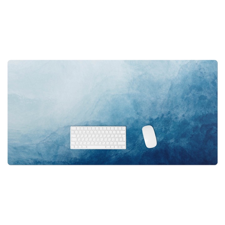 Mapa de birou, Wallfluent, Abstractia acvatica, Albastru, 120x60 cm, 010250300030100020566