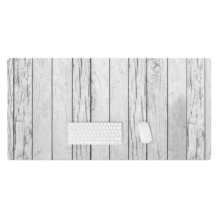 Mapa protectie birou, Wallfluent, Scanduri de lemn pe verticala, Gri, 120x60 cm, 010250300030100030918