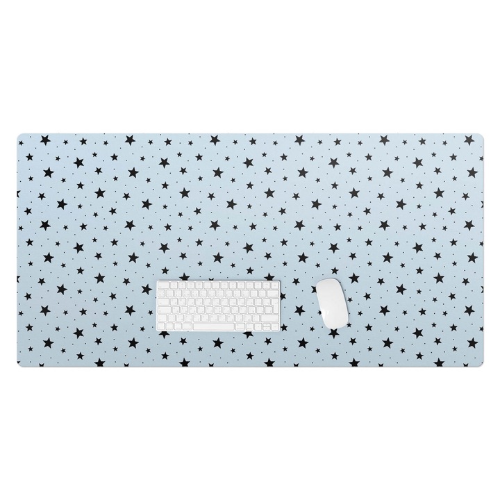Mapa pentru birou, Wallfluent, Stele pe fundal, Albastru, 120x60 cm, 010250300030100033533