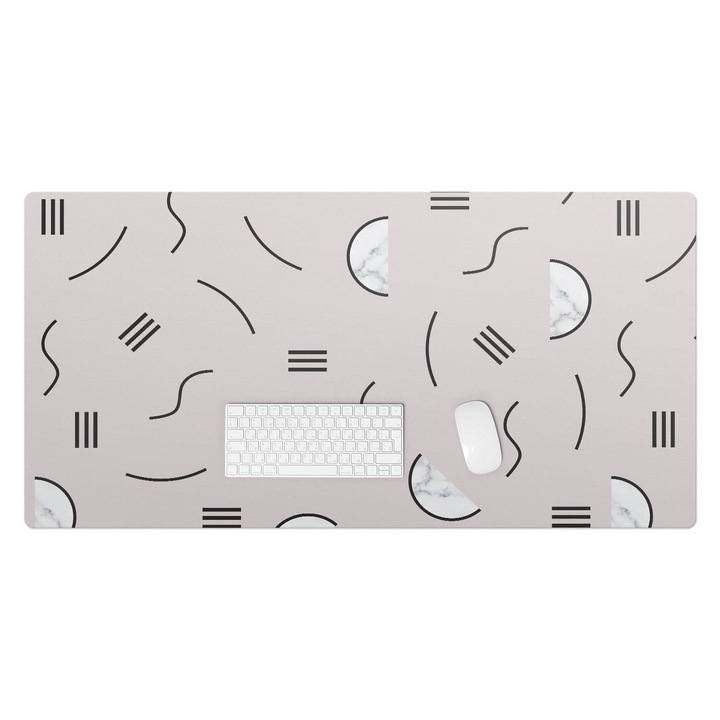 Mapa birou, Wallfluent, Model geometric, Bej, 120x60 cm, 010250300030100057155