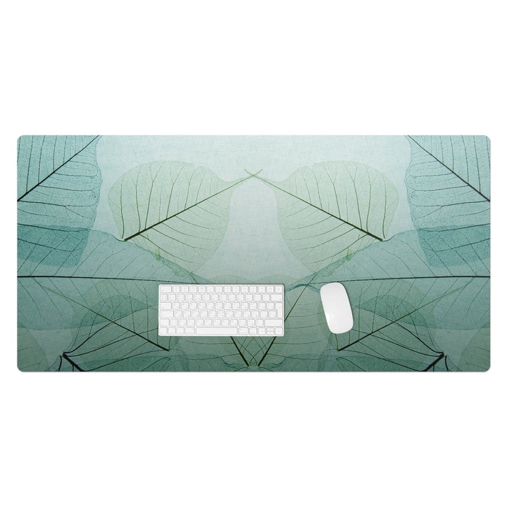 Mapa birou, Wallfluent, Frunze in simetrie, Verde, 120x60 cm, 010250300030100282594