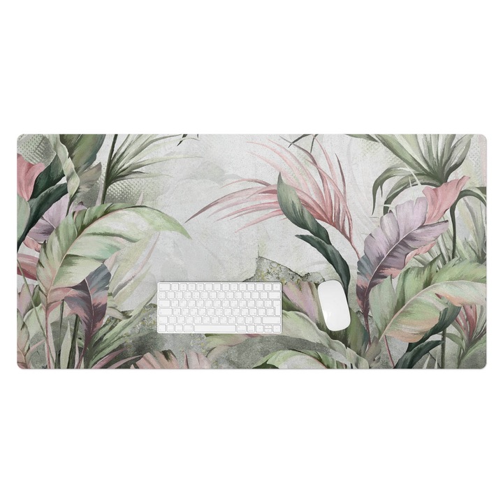 Mapa de birou, Wallfluent, Frunze tropicale, Verde, 120x60 cm, 010250300030100282674