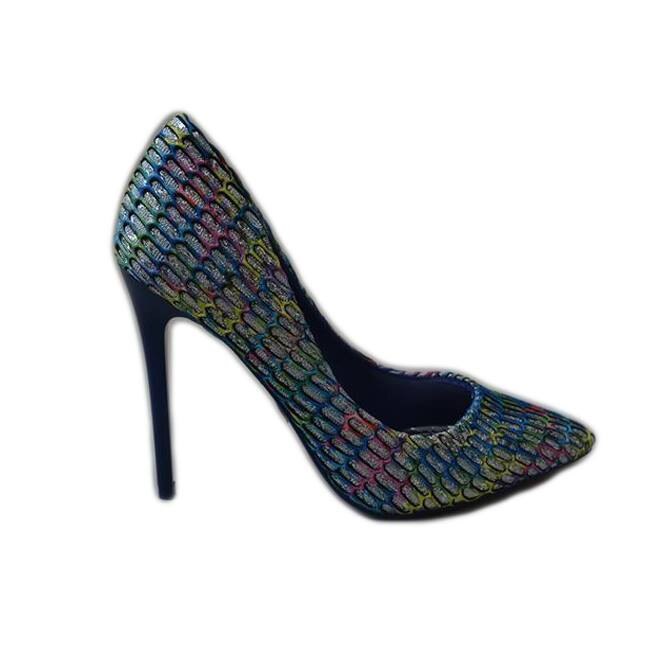 Pantofi eleganti, cu toc inalt, subtire,D&J Exclusive,, Albastru