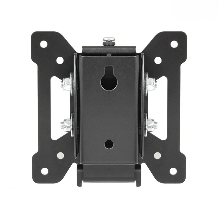 Suport Maclean MC-596, 13-27", max 20 kg, VESA 75x75/100x100, metal negru, inclinabil +10°/-15°, distanta 36 mm de perete