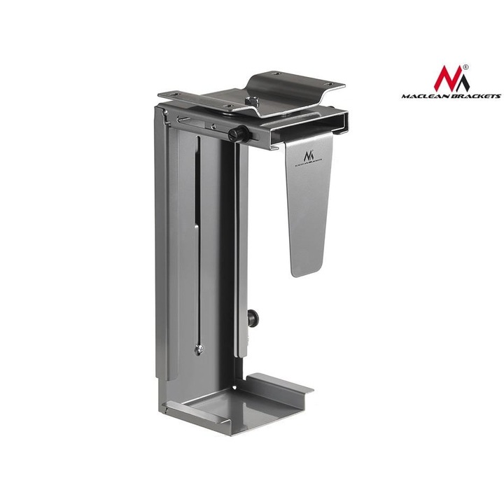 Suport de birou pentru calculator, statie de lucru, unitate desktop, Argintiu