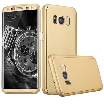 Husa Full Cover 360° (fata + spate) pentru Samsung Galaxy S8 Plus, auriu Husa Full Cover 360° (fata + spate) pentru Samsung Galaxy S8 Plus, auriu