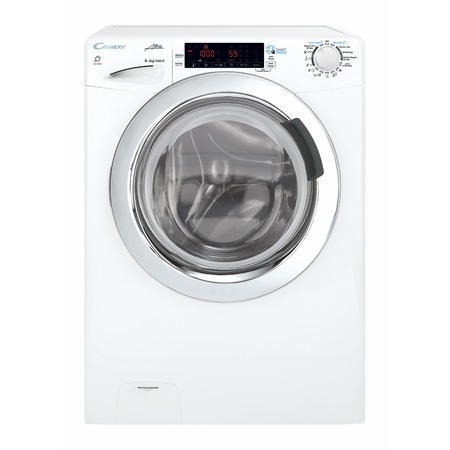 Masina de spalat rufe cu uscator Candy GRAND'O VITA GVSW4465TWHC, Spalare 6 Kg / Uscare 5 kg, 1400 RPM, Clasa A, 15 programe, Display Touch, Functii Smart, NFC, Voice Control, 60 cm, Alb