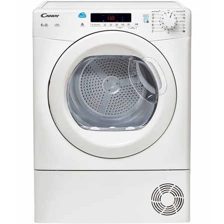 Uscator de rufe Candy S-Line CS C8DG-S, Condensare, 8 kg, Clasa B, Display, NFC, 60 cm, Alb