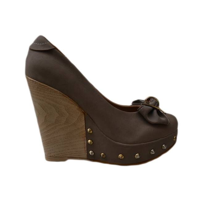 Pantofi cu platforma,D&J Exclusive, Bej