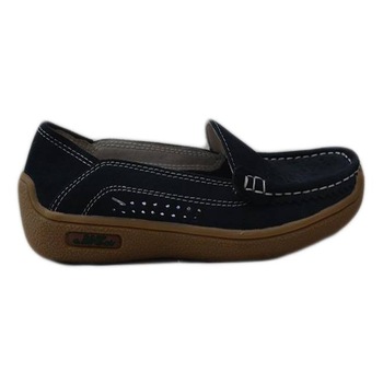 Pantofi din piele cu model de perforatii,D&J Exclusive, Albastru marin Pantofi din piele cu model de perforatii,D&J Exclusive, Albastru marin