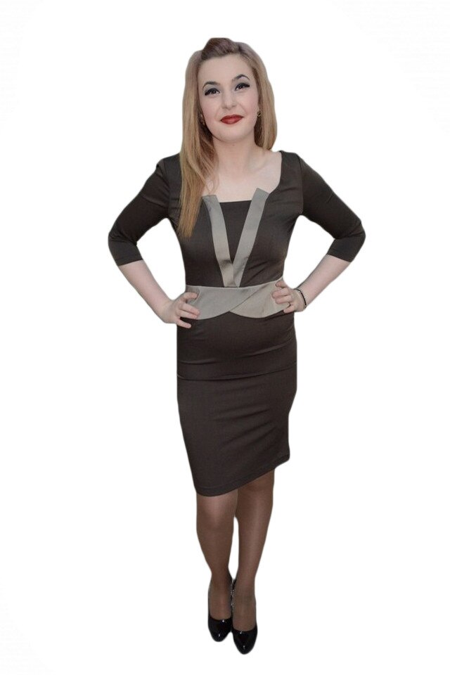 Rochie office, croiala simpla, D&J Exclusive