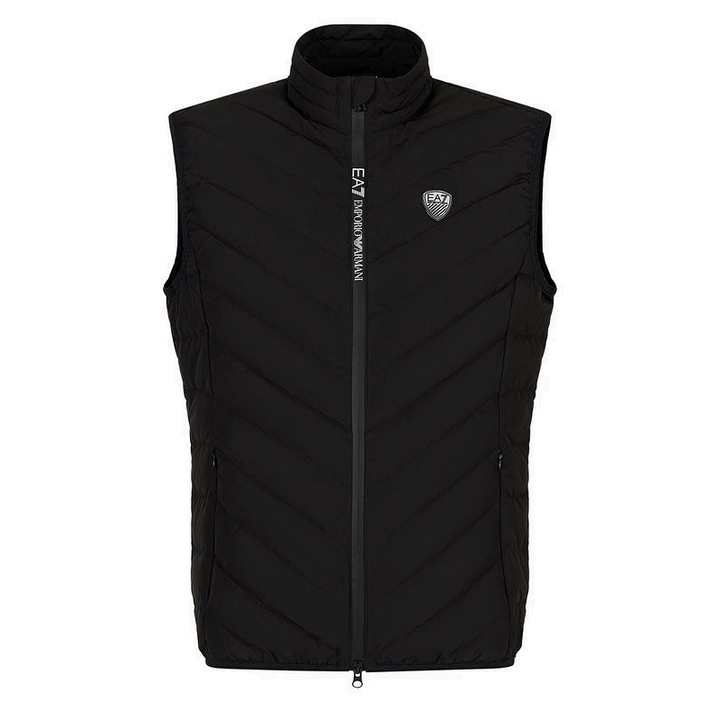 EA7 Férfi mellény, m-es pehelykönnyű mellény, 8NPQ02-PNE1Z-1200, Fekete, Fekete, XL